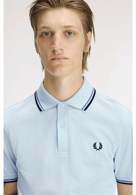 Fred Perry Twin Tipped Shirt Blu Ace Blu Navy Men FRED PERRY | Polo Shirts | M3600P-96A